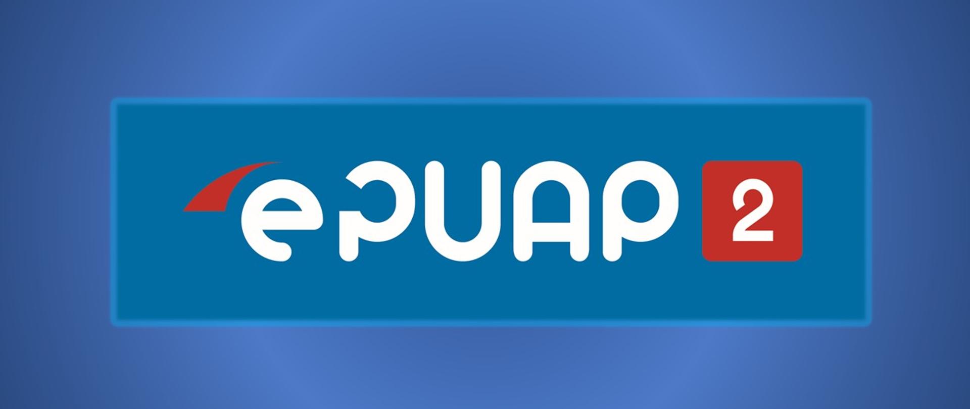 Logo epuap 2 na niebieskim tle