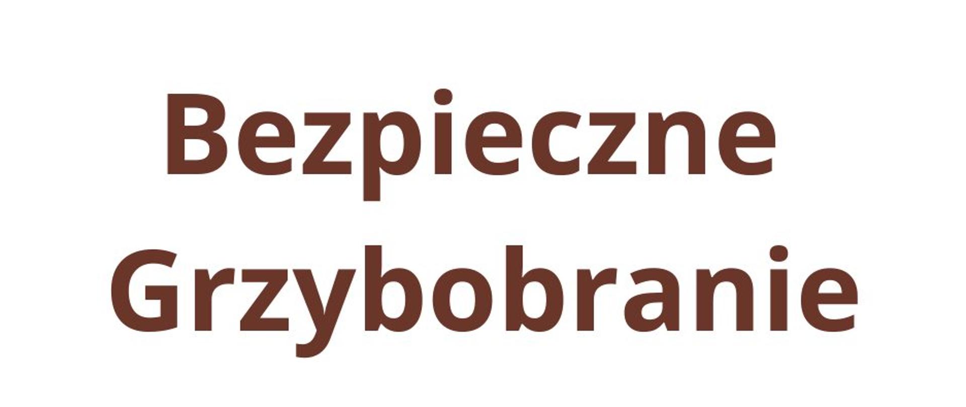 Bezpieczne Grzybobranie