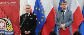 Inwentaryzacja budynków i obiektów budowlanych – konferencja prasowa z udziałem wiceministra Macieja Wąsika oraz gen. brygadiera Andrzeja Bartkowiaka komendanta głównego PSP