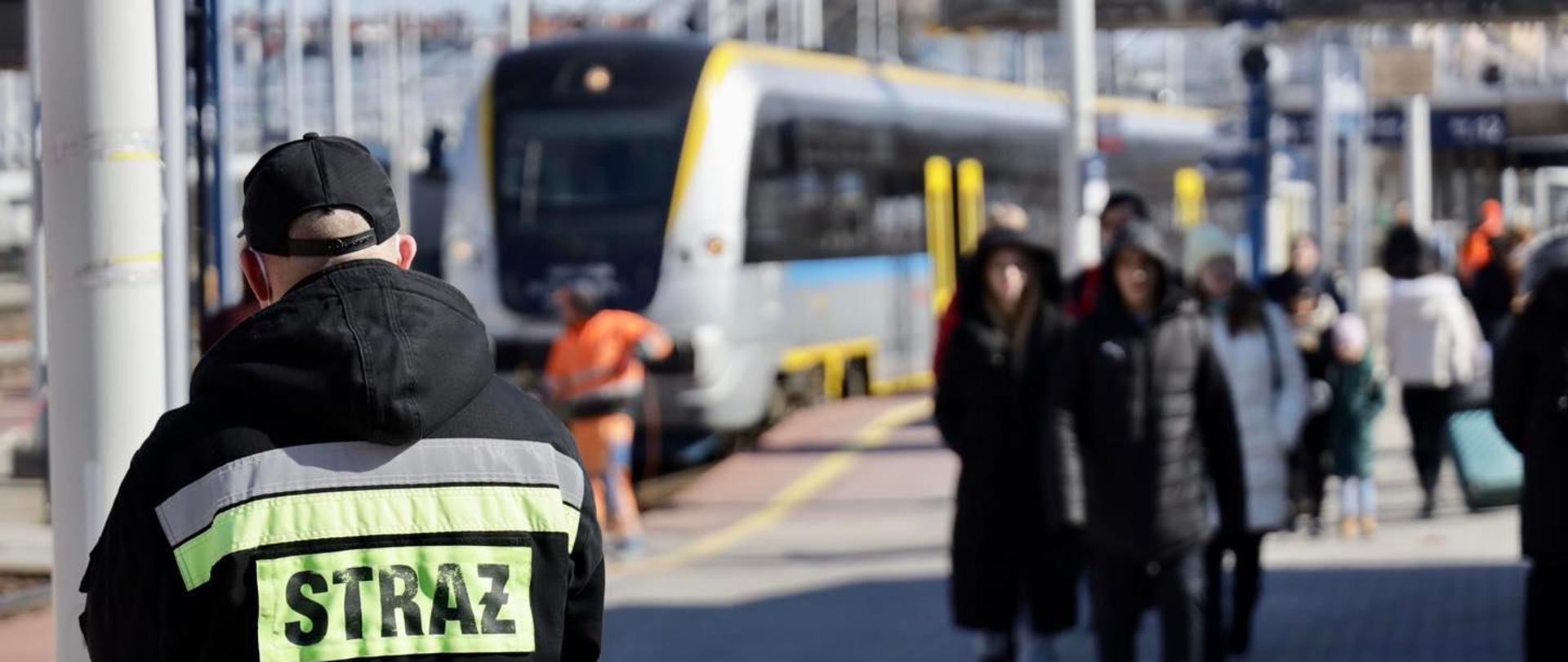 Pomoc PSP dla uchodźców PKP