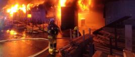 Pożar hali produkcyjnej w miejscowości Klonowo
