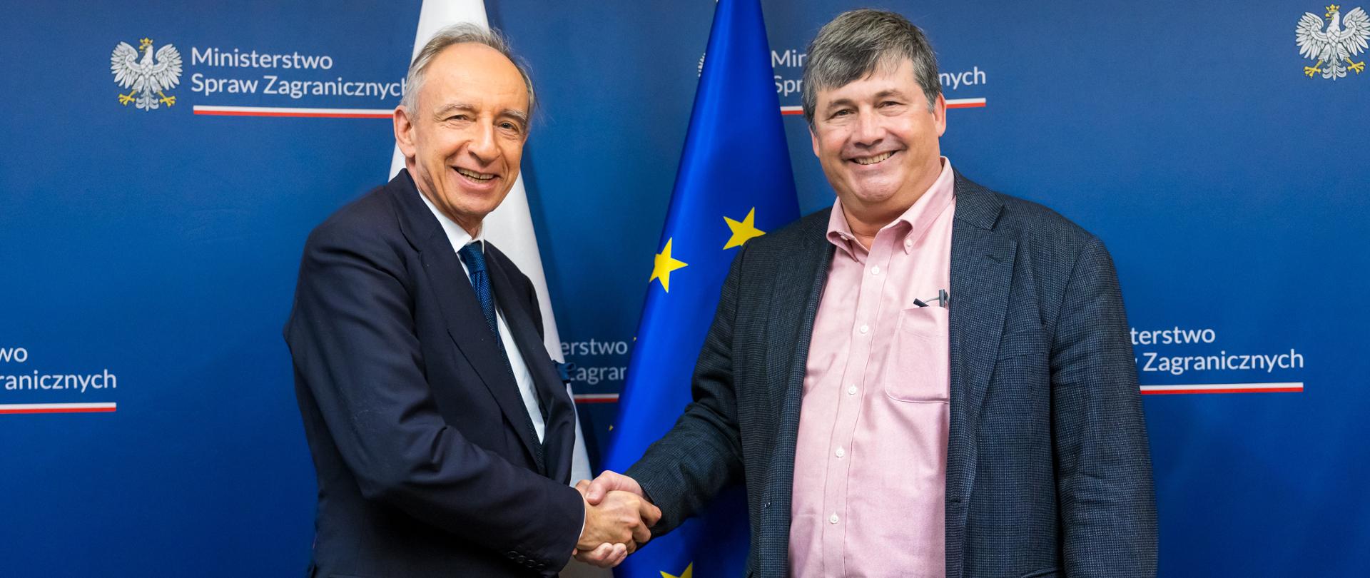 Meeting between Minister Wladyslaw Teofil Bartoszewski and Mark Lambert of the U.S. Department of State