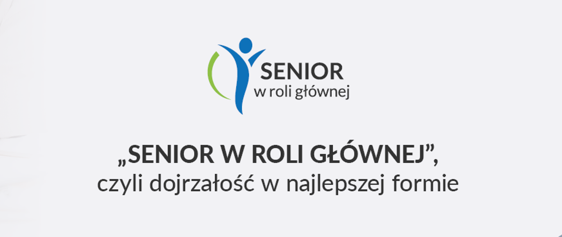 Senior w roli głównej - baner