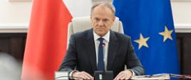 Premier Donald Tusk podczas posiedzenia Rady Ministrów