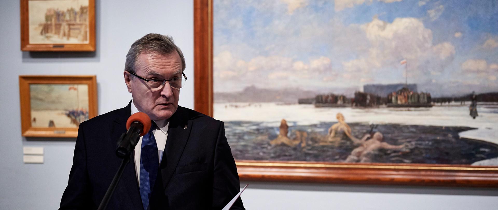 Minister kultury na uroczystościach 100. rocznicy zaślubin Polski z morzem, Fot: Adam Warżawa/PAP