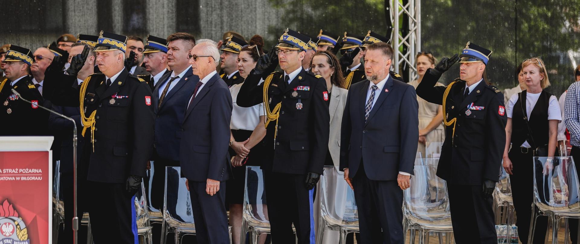  Uroczystość podsumowująca działania ratowniczo-gaśnicze prowadzone podczas pożaru w Puszczy Solskiej
