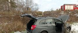 wypadnięcie pojazdu osobowego poza drogę w Augustowie