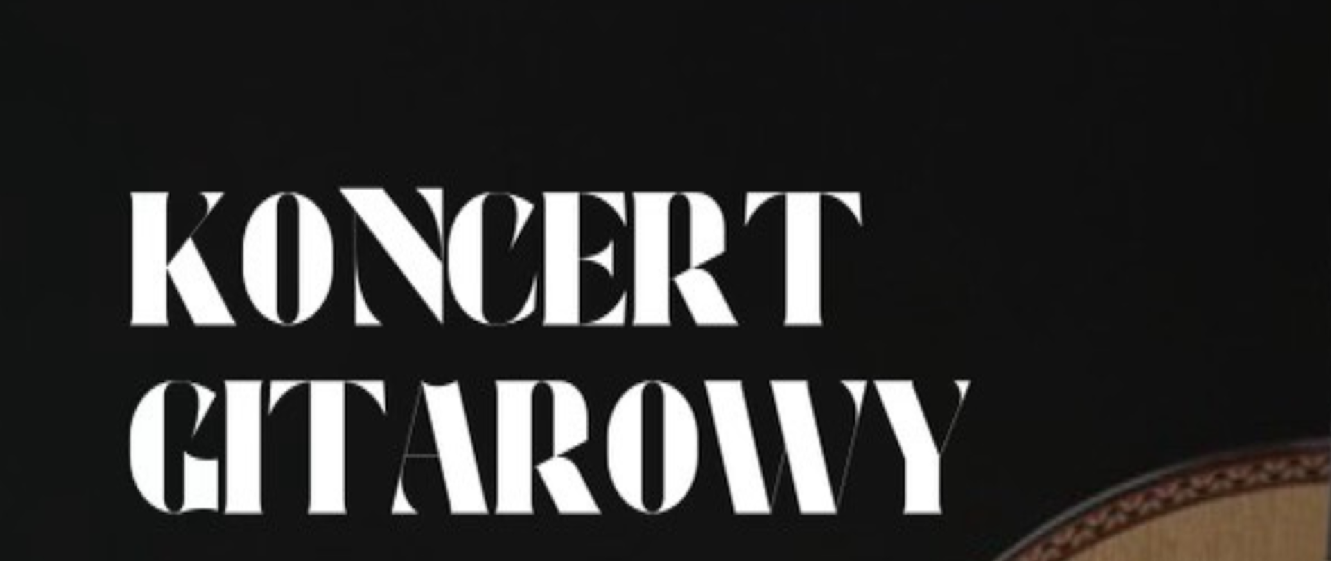 Obraz przedstawia informację o Koncercie Gitarowym
