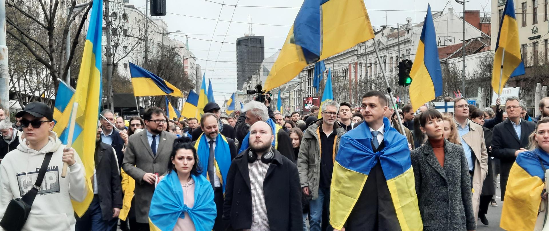 Dana 24. februara 2024. godine predstavnici ambasade Republike Poljske, na čelu sa ambasadorom Rafalom Perlom, zajedno sa drugim predstavnicima diplomatskog kora, lokalnih ukrajinskih zajednica i grupom Beograđana učestvovali su u maršu podrške Ukrajini