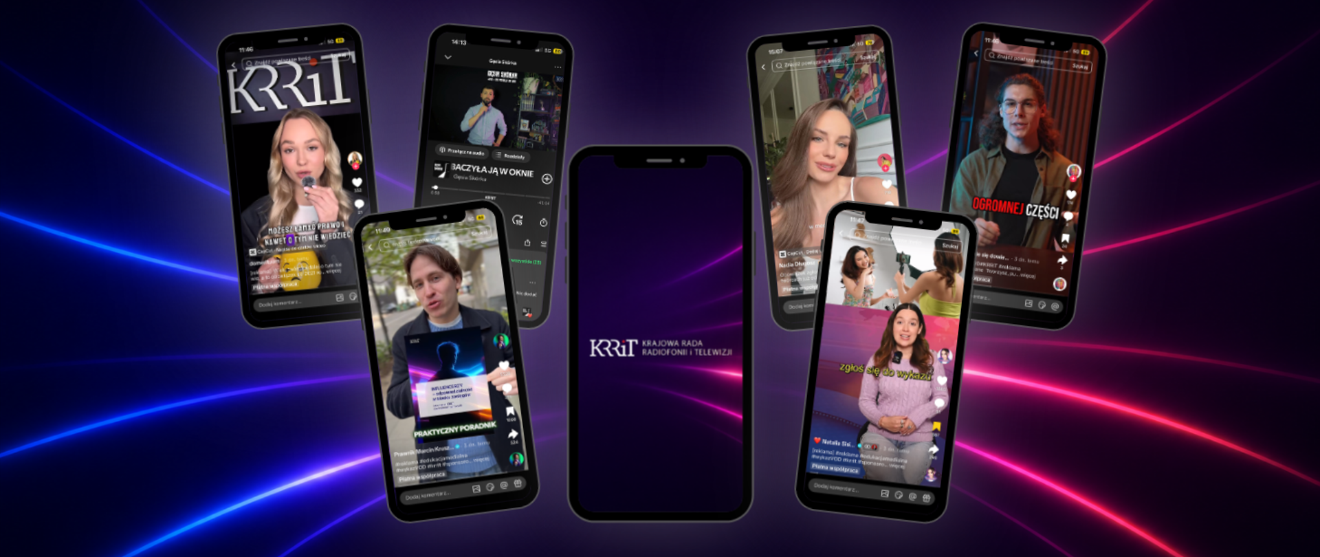 Grafika - kampania KRRiT z influencerami 