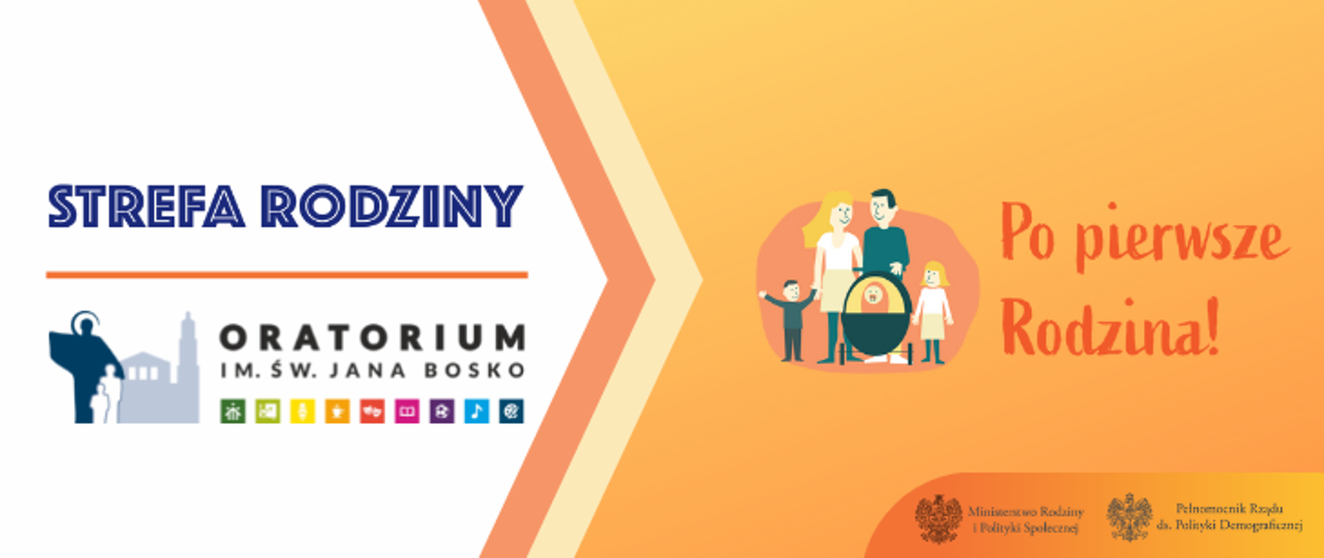 Logo konkursu Po pierwsze Rodzina! - logo Oratorium im. Św. Jana Bosko