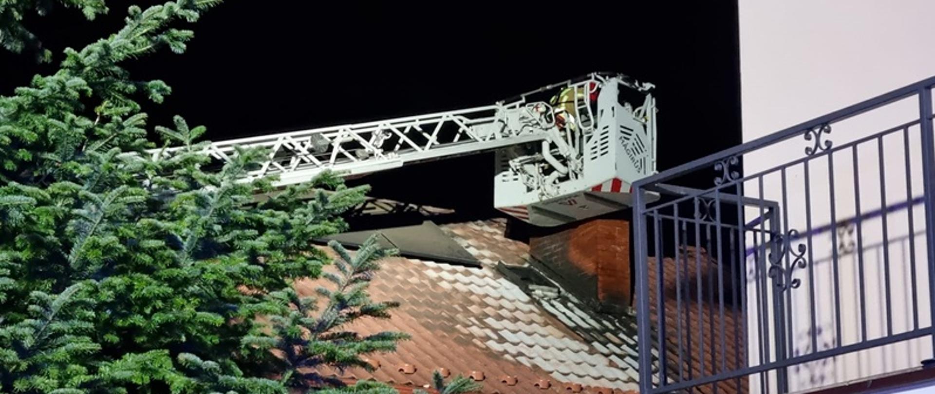 Pożar poddasza w budynku jednorodzinnym - Wierzbno.