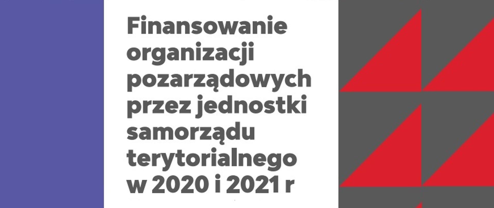 
Plakat informacyjny Badanie „Finansowanie organizacji pozarządowych przez jednostki samorządu terytorialnego w 2020 i 2021 r.”