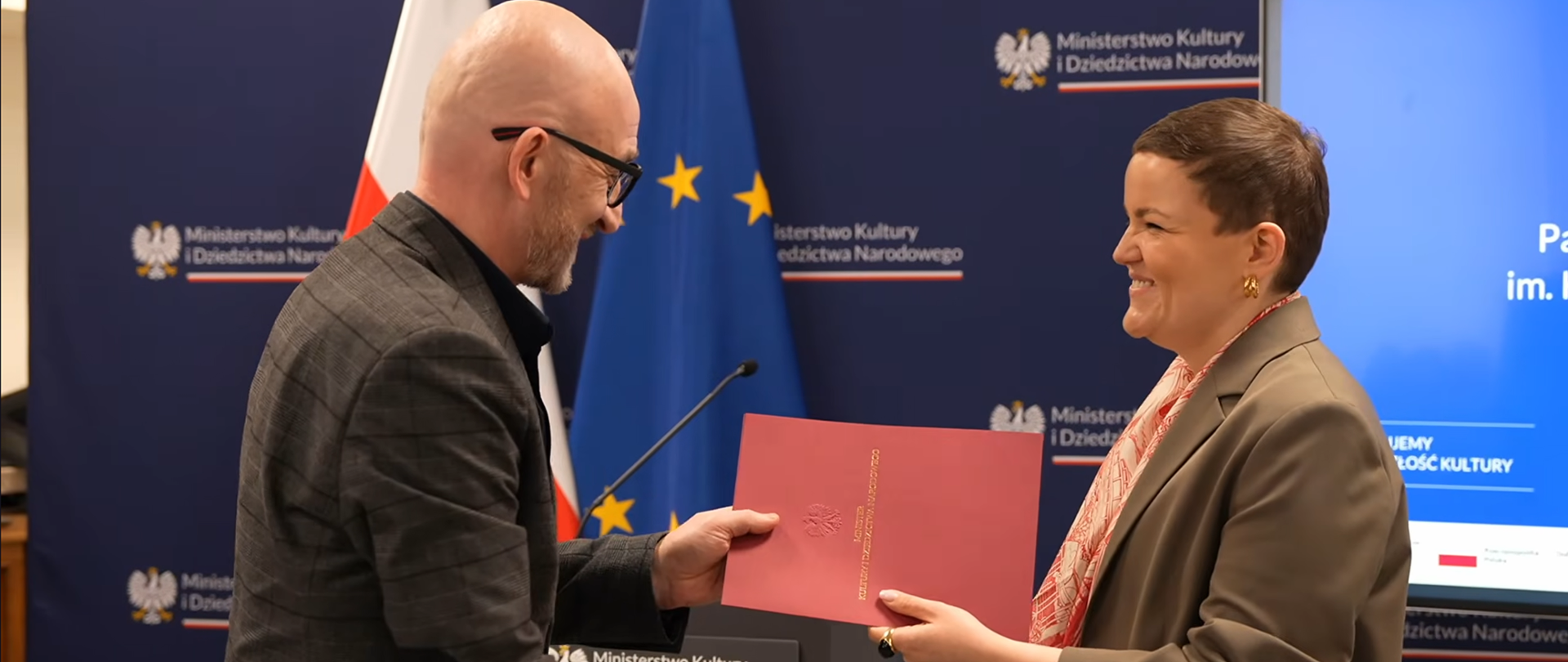 Minister Kultury Marta Cienkowska i Dyrektor Radosław Czajkowski