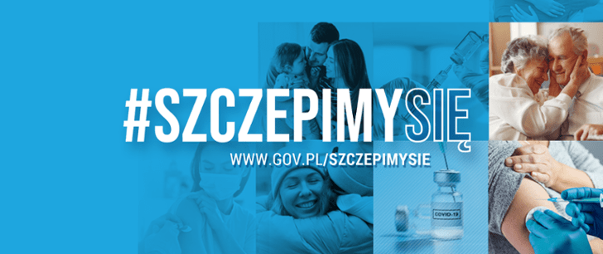 Na zdjęciu widać logo strony internetowej gov.pl - szczepmy się.