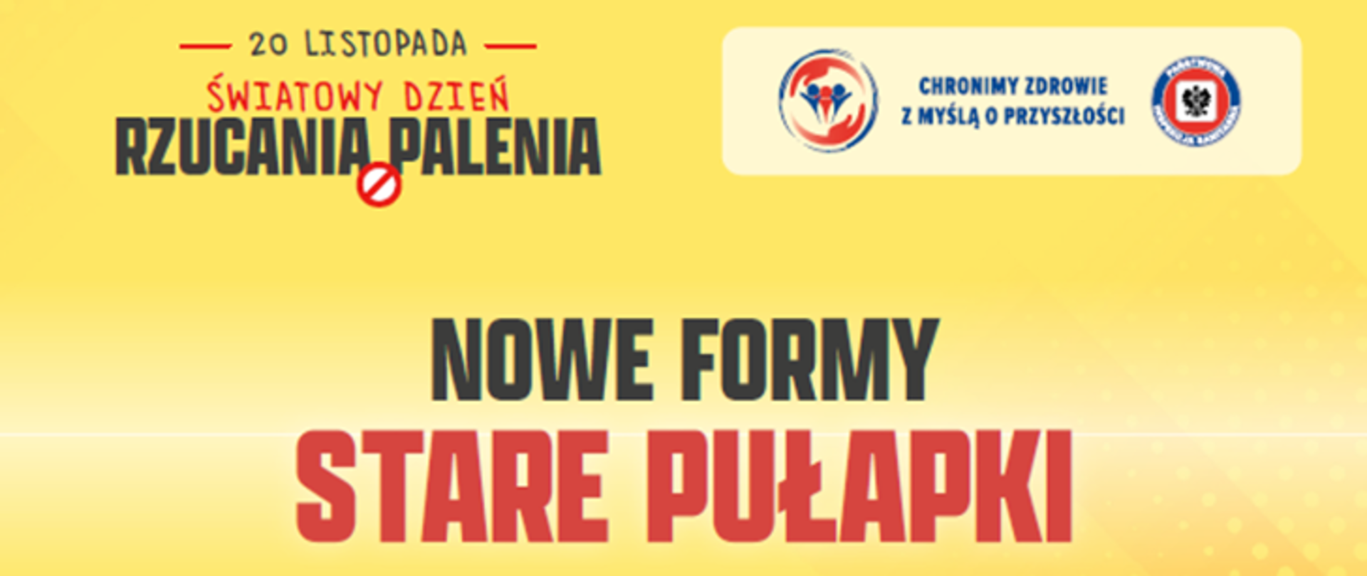 Baner Światowy Dzień Rzucania Palenia 20 listopada