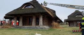 Pożar dachu drewnianego domu w miejscowości Boguniewo