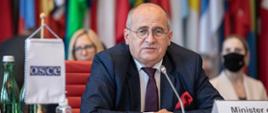 Minister Zbigniew Rau takes part in OSCE Permanent Council meeting in Vienna