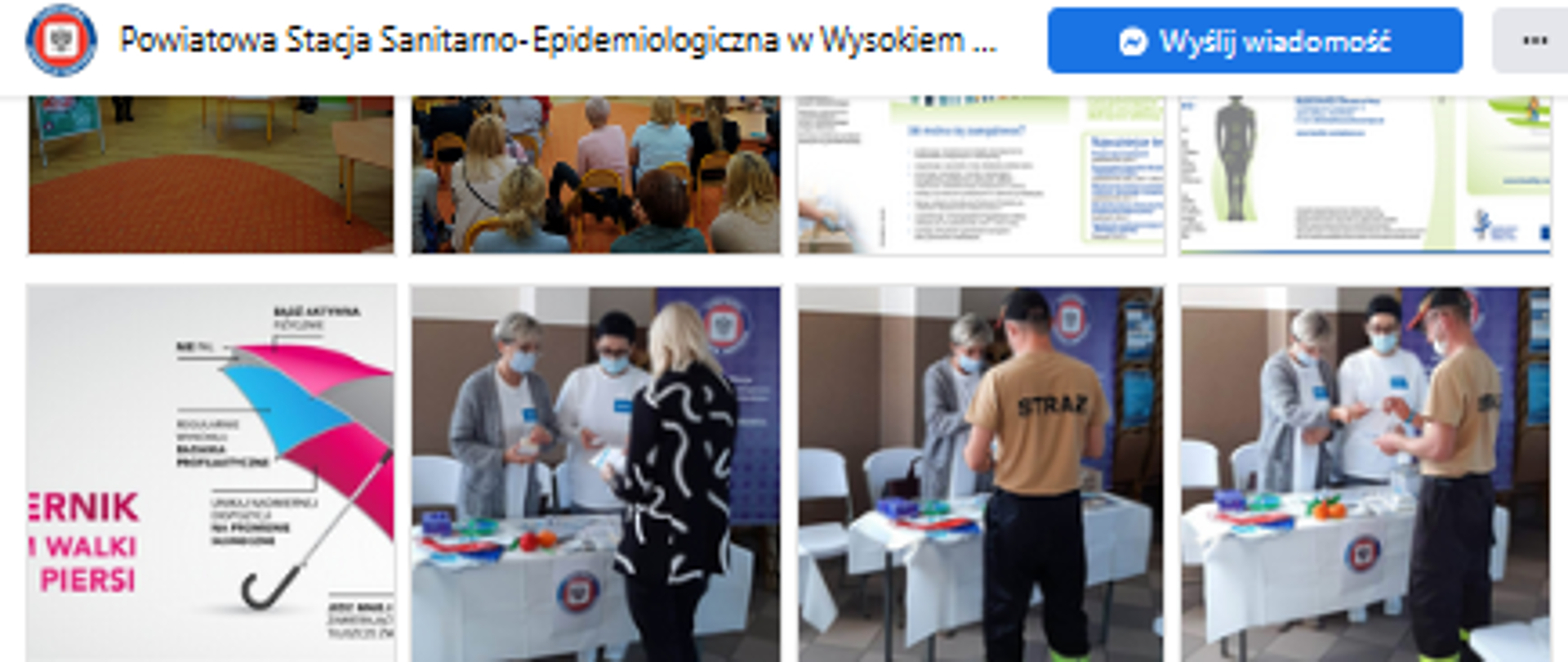 Zlepek fotek z działań Sekcji Promocji Zdrowia i Komunikacji Społecznej