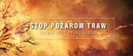 Kampania społeczna "Stop pożarom traw" plakat 