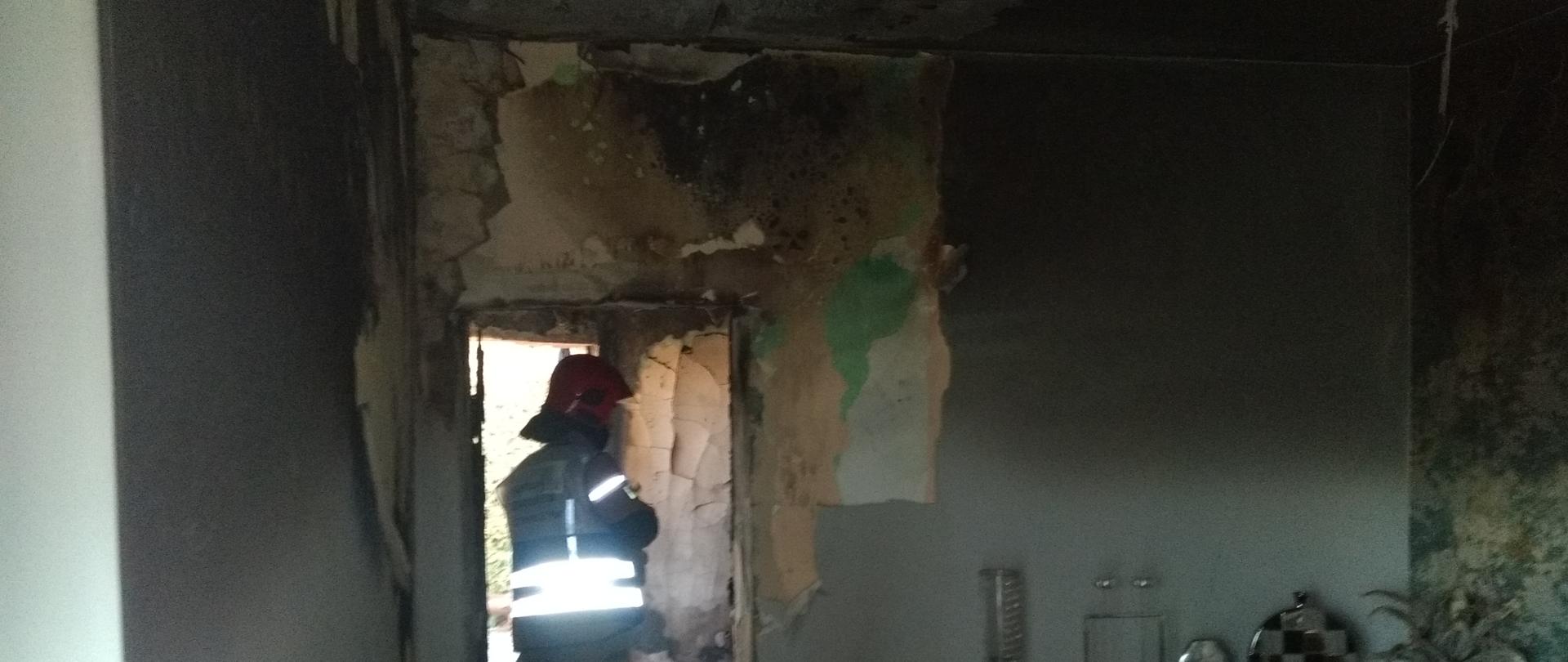 Pożar budynku z pokojami gościnnymi