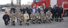  Spotkanie minister Barbary Nowackiej ze strażakami OSP Jasło-Niegłowice