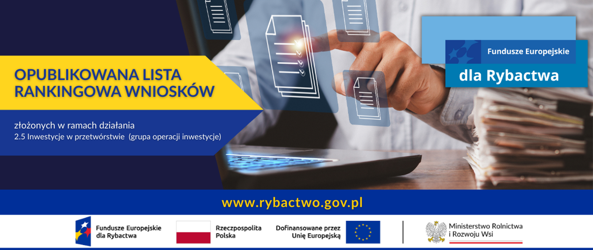 Fundusze Europejskie dla Rybactwa – opublikowana lista rankingowa