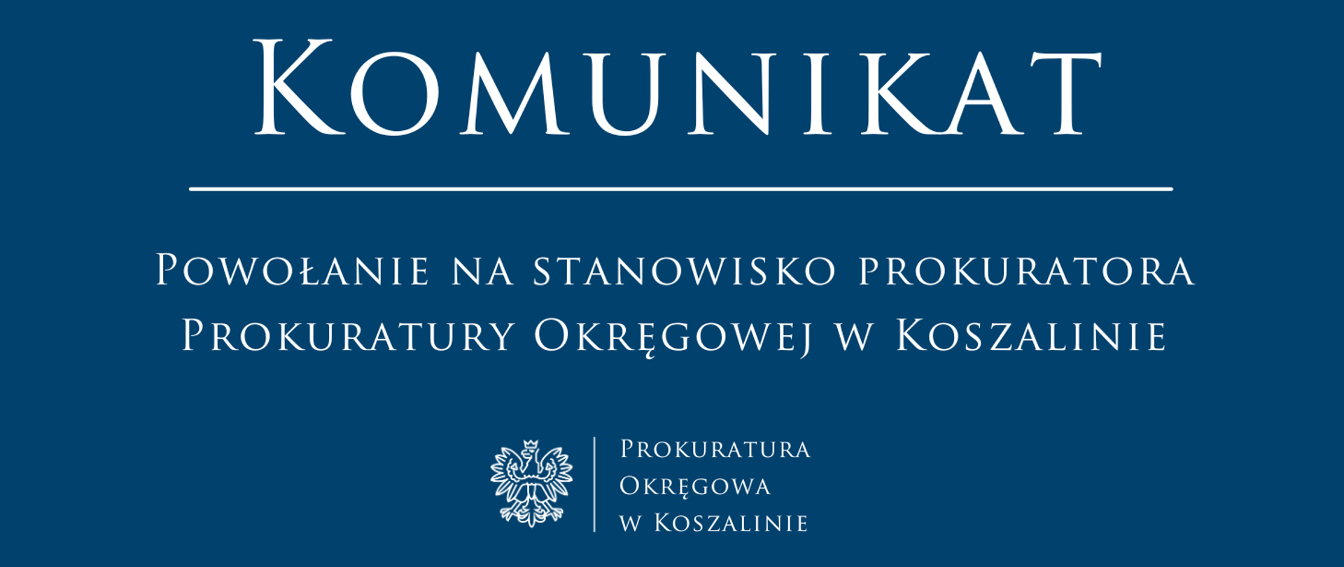 Powołanie na stanowisko prokuratora Prokuratury Okręgowej w Koszalinie