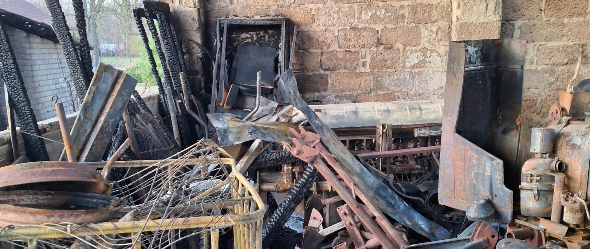 Pożar budynku gospodarczego w Nieciesławicach.