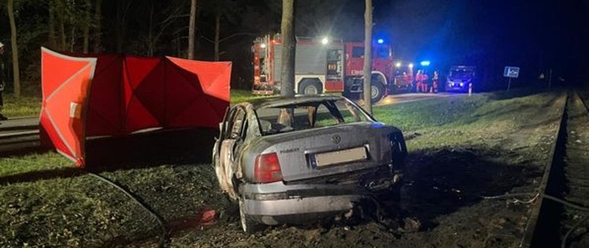 Tragiczny wypadek drogowy w Janowie - dwie osoby nie żyją