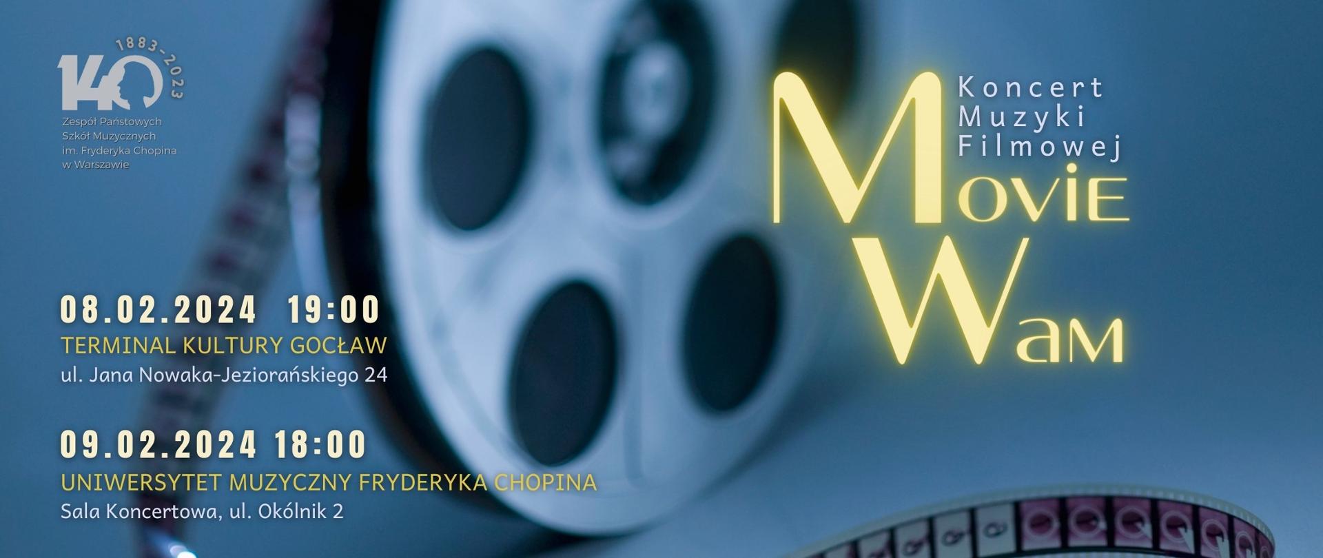 Koncerty muzyki filmowej „Movie Wam” - 8 i 9.02.2024 - baner