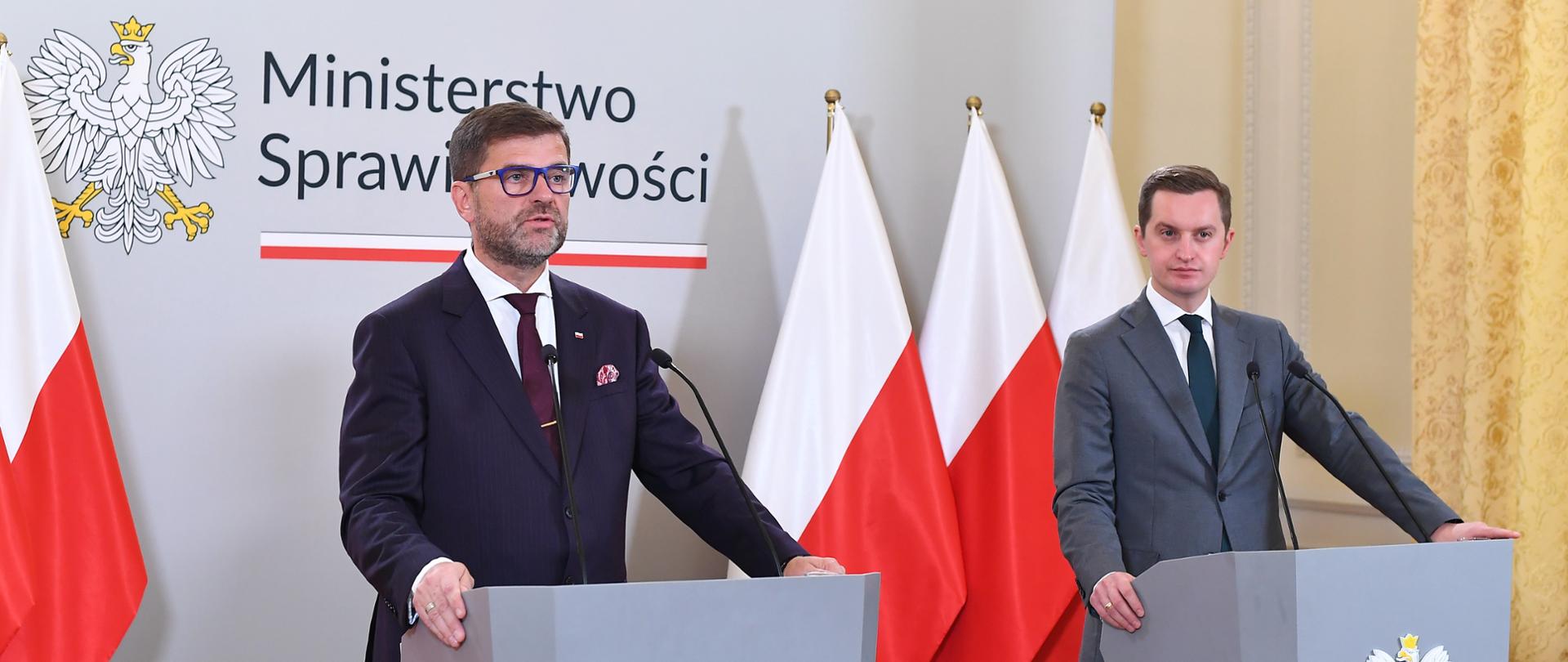 Konferencja prasowa w Ministerstwie Sprawiedliwości