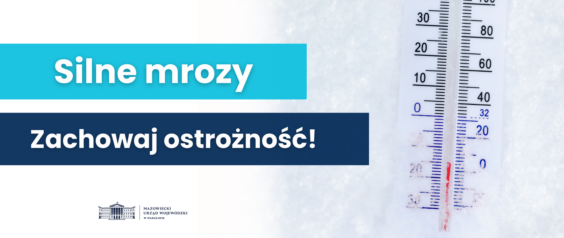 Uwaga, silny mróz! Zadbaj o siebie i innych