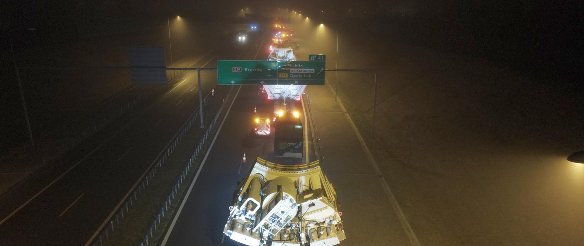 Transport TBM na S19 na obwodnicy Lublina