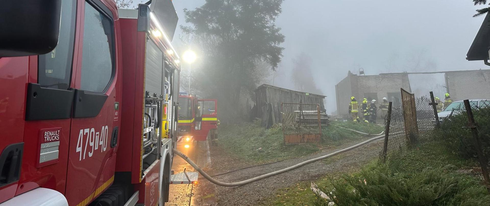 Pożar budynku gospodarczego 
