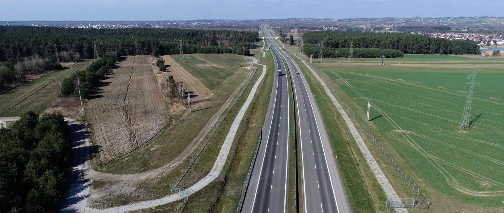 Obwodnica Tomaszowa Lubelskiego w okolicy planowanej budowy MOP-ów