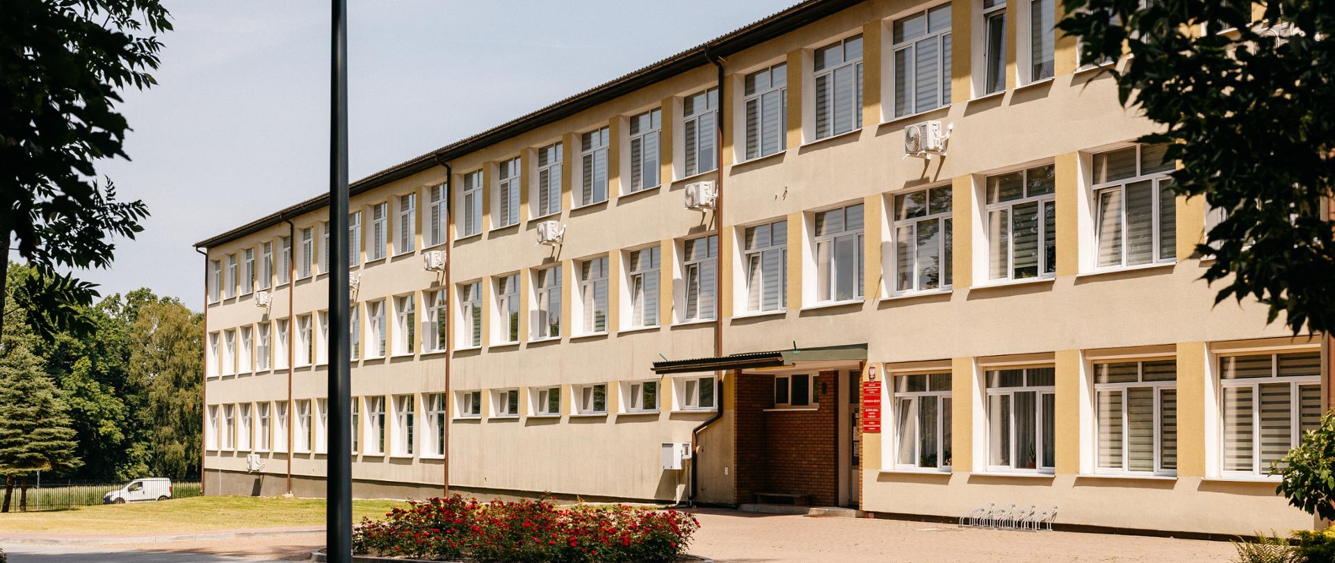 budynek, róże, lampa