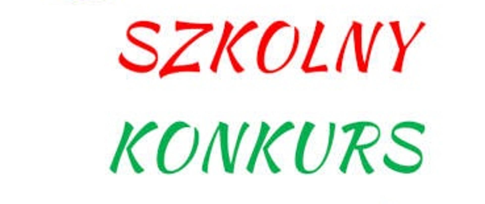 Na białym tle nagłówek w postaci powykręcanej pięciolinii, na której są umieszczone różnokolorowe nutki. Poniżej tekst Kolorem czerwonym: ,"Szkolny" konkurs na utwór dowolny 12 stycznia 2023 r. Godz, 15.00 Sala koncertowa PSM