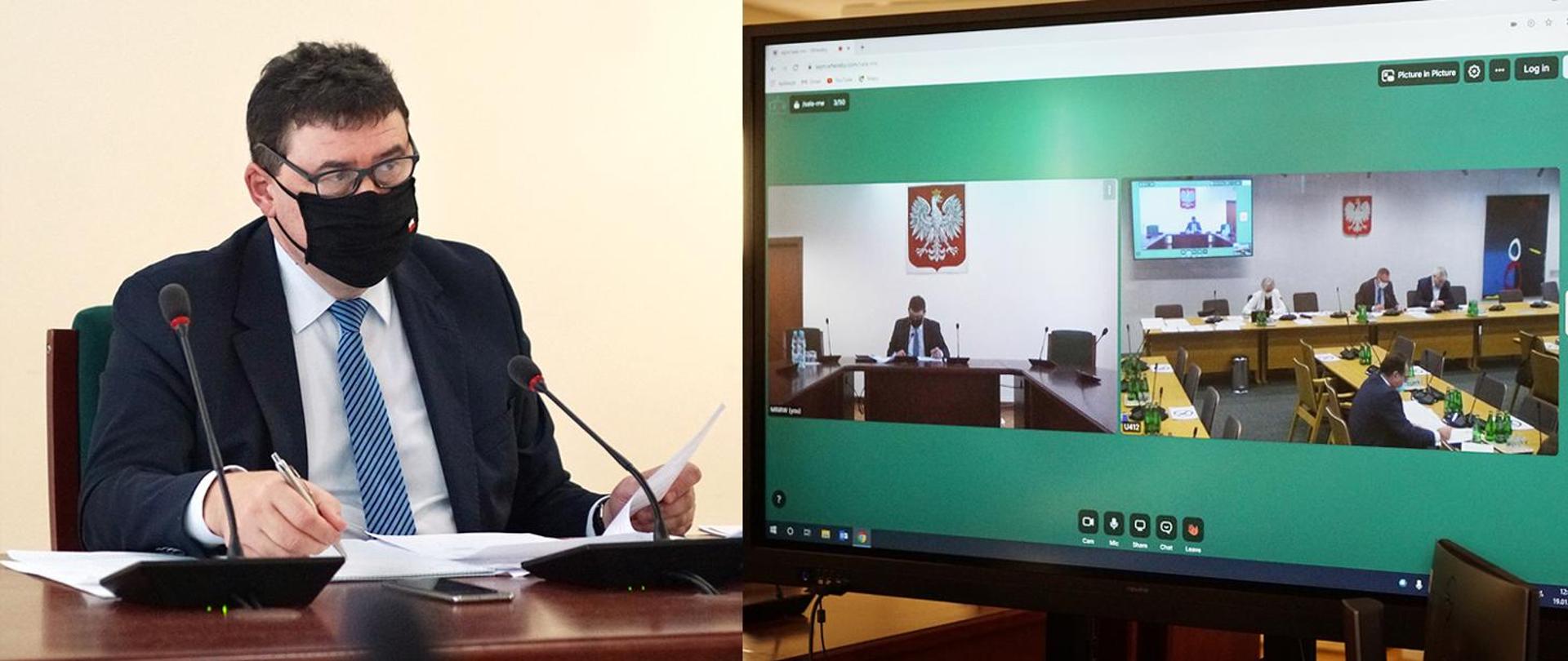 Ryszard Bartosik sekretarz stanu w Ministerstwie Rozwoju i Wsi podczas posiedzenia Sejmowej Komisji Rolnictwa i Rozwoju Wsi