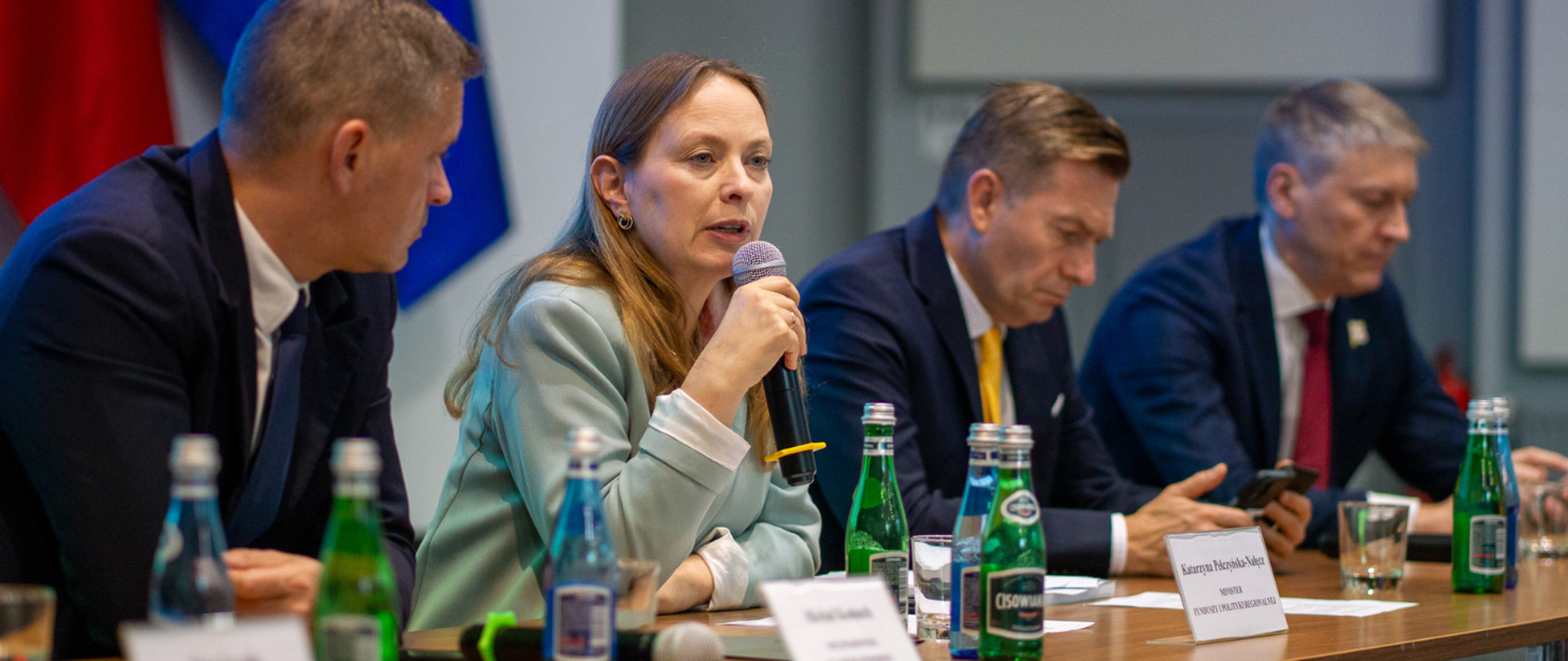 Spotkanie z samorządowcami z regionu z Minister funduszy i polityki regionalnej Katarzyna Pełczyńska-Nałęcz w Bydgoszczy.
