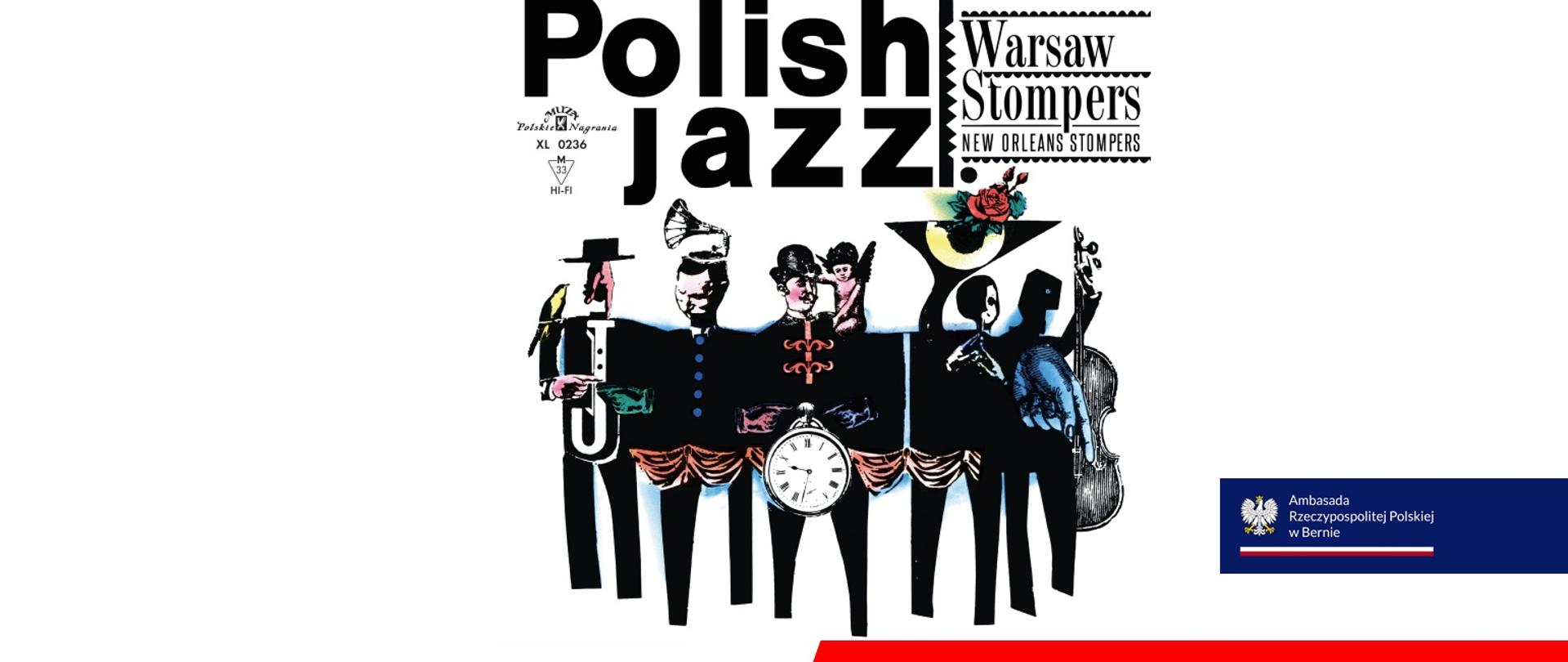 L'illustration représente du jazz polonais avec une reprise par Warsaw Stompers.