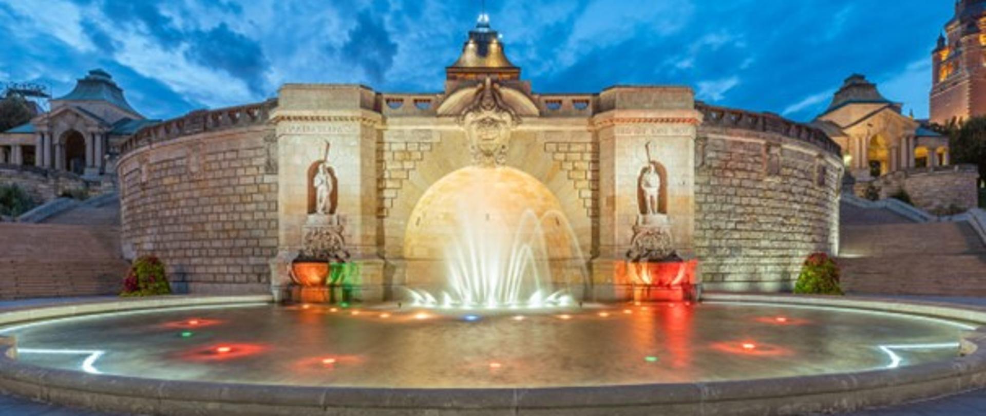 Zdjęcie fontanny, Wały Chrobrego Szczecin