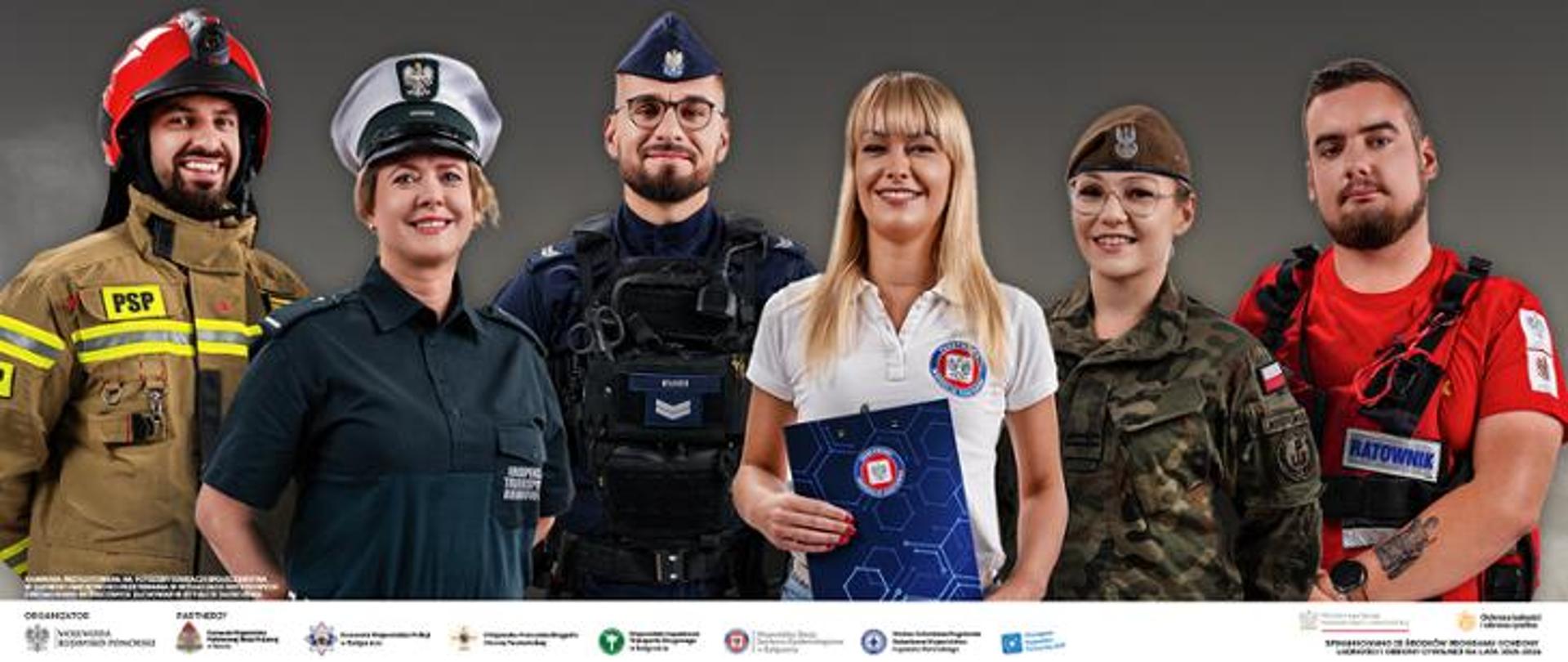 Służby w ramach kampanii edukacyjno-świadomościowej pod hasłem „BEZPIECZNE KUJAWSKO-POMORSKIE. WSPÓLNIE BUDUJEMY SYSTEM OCHRONY LUDNOŚCI”.