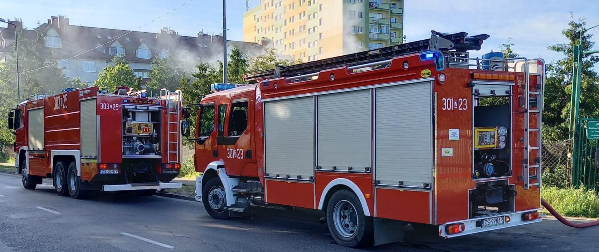 Pożar altany ogrodowej przy ul. Aleja Ogrodowa