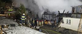 Pożar zabudowań mieszkalno-gospodarczych w Rabce-Zdroju