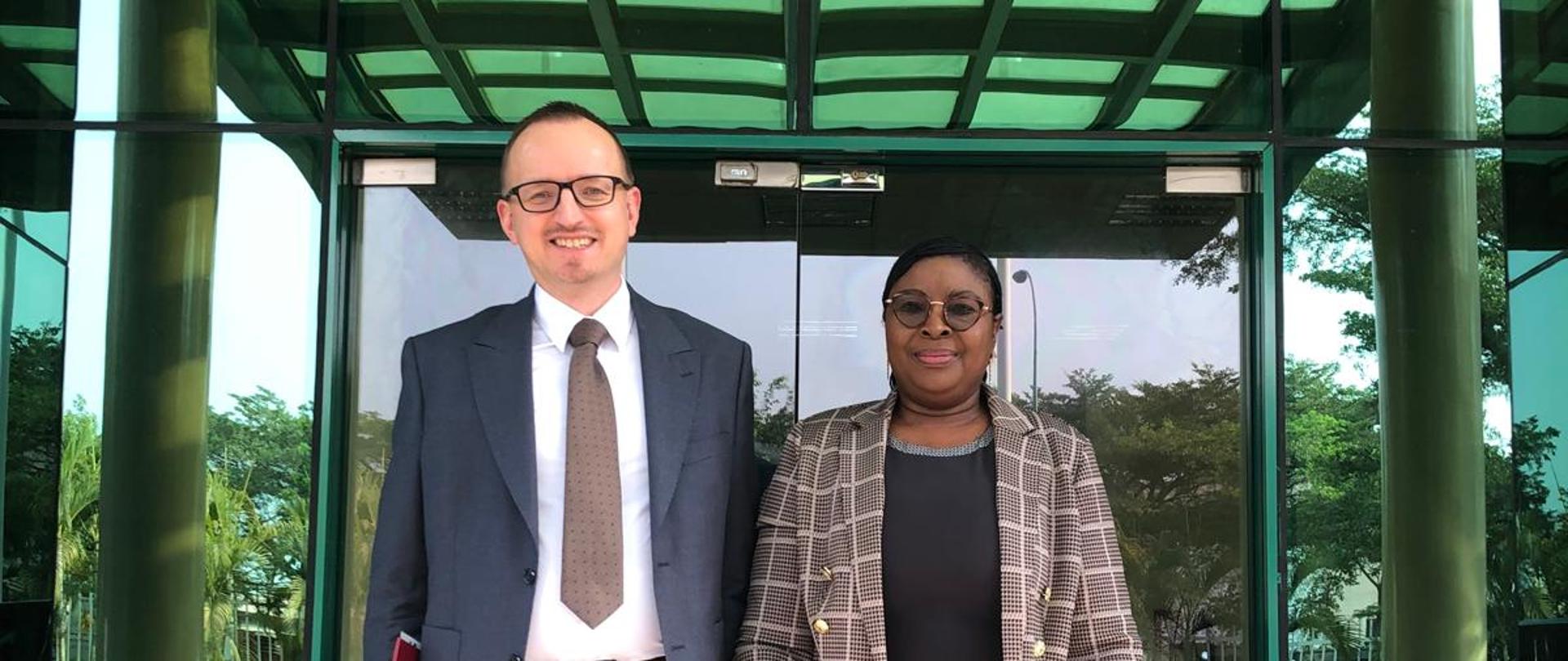 Chargé d'affaires of the Embassy of the Republic of Poland Michał Cygan with the Ambassador of the Republic of Benin to Nigeria