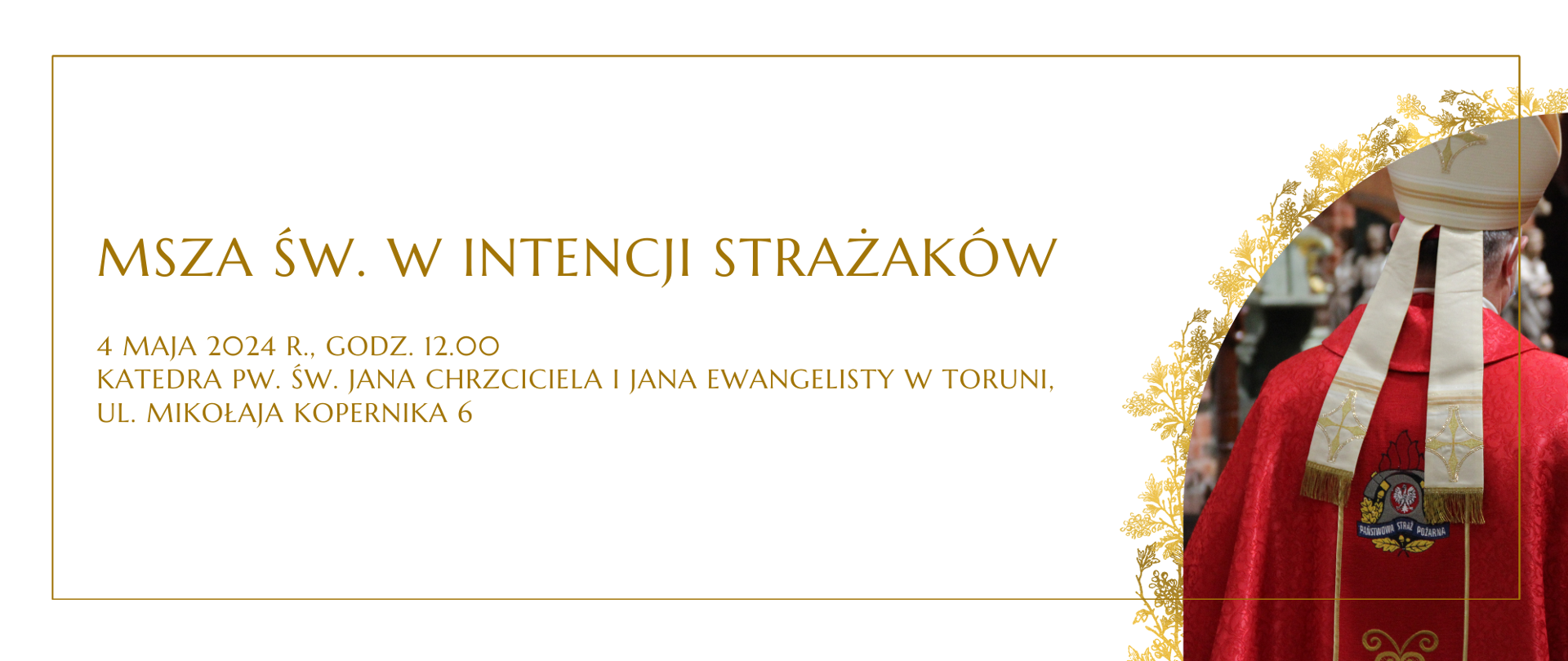 Baner informacyjny na temat Mszy Św. 