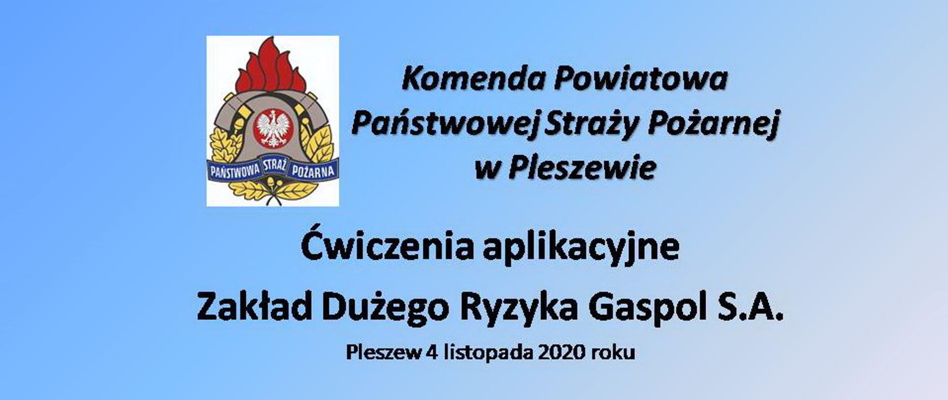 Logotyp Ćwiczenia aplikacyjne Zakład Dużego Ryzyka Gaspol S.A.