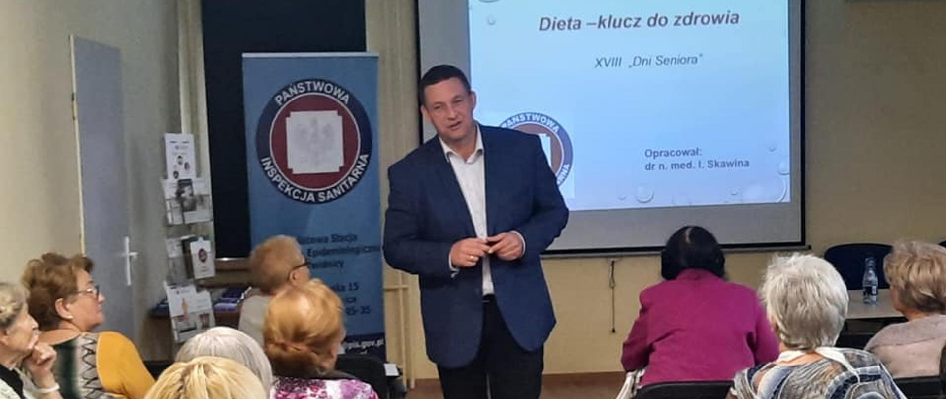 XVIII Obchody Dni Seniora - prelekcja dyrektora PSSE w Świdnicy dra n. med. Ireneusza Skawiny 