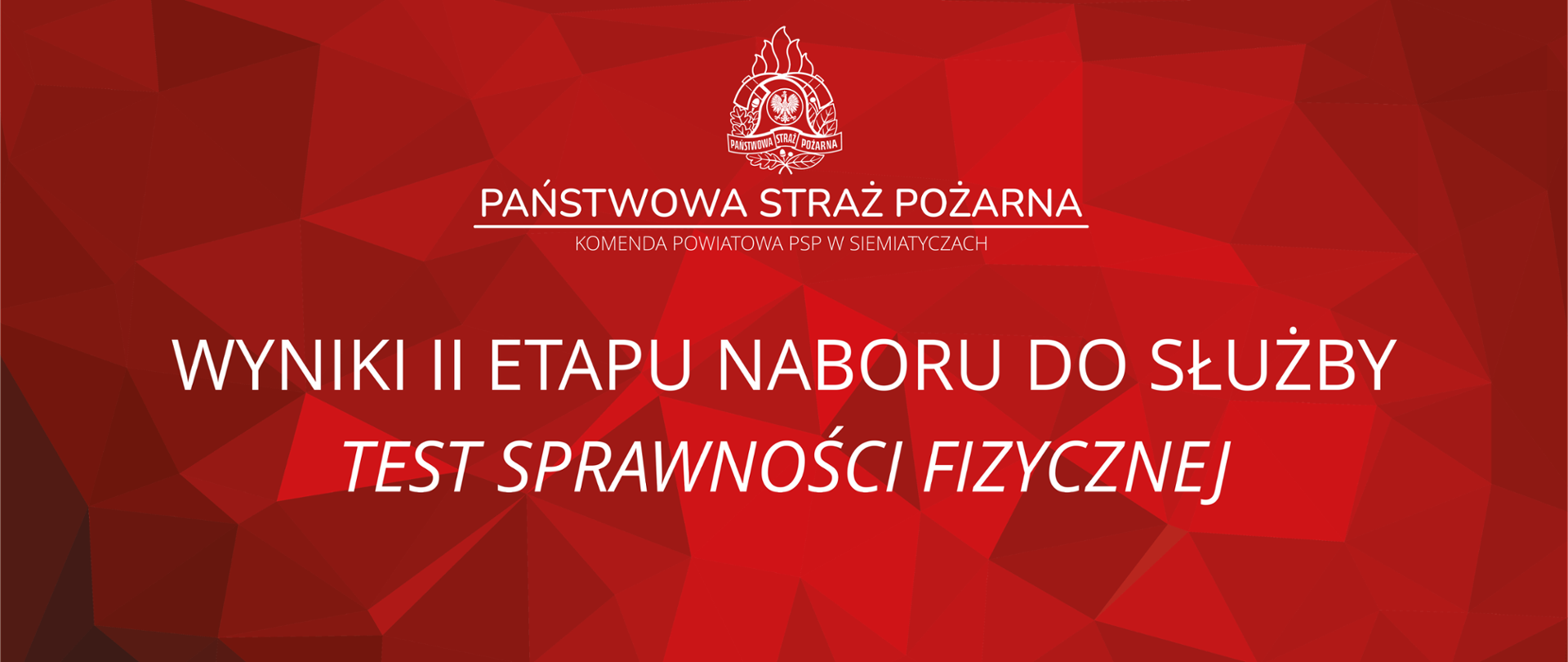  WYNIKI II ETAPU NABORU - TEST SPRAWNOŚCI FIZYCZNEJ